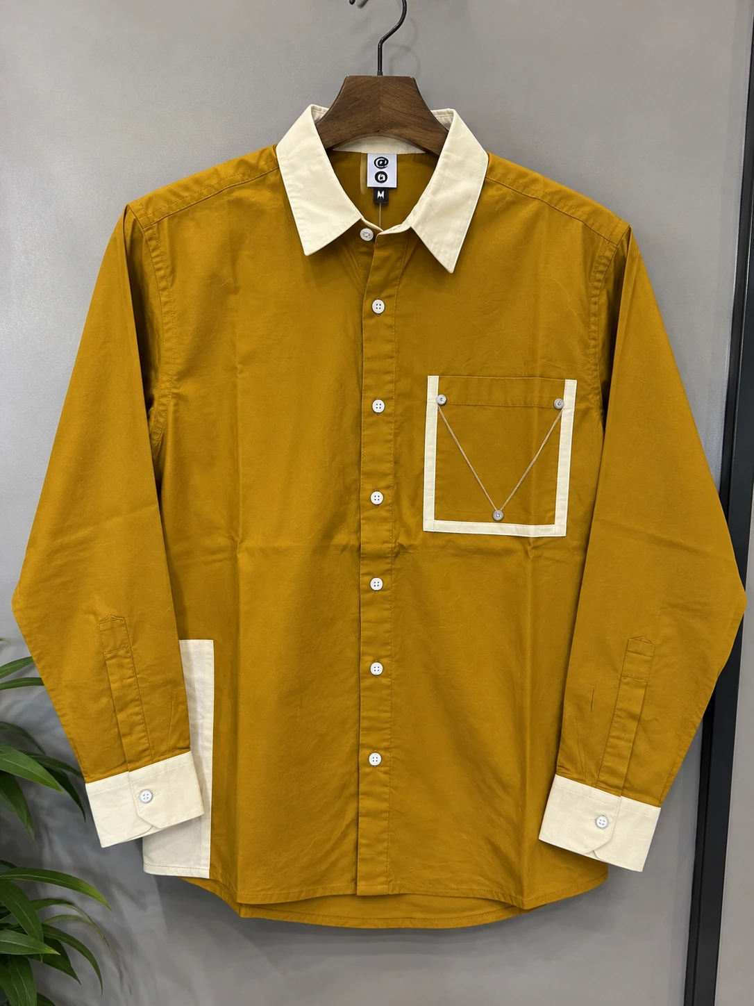 Urban Contrast Pocket Shirt - Mustard Yellow